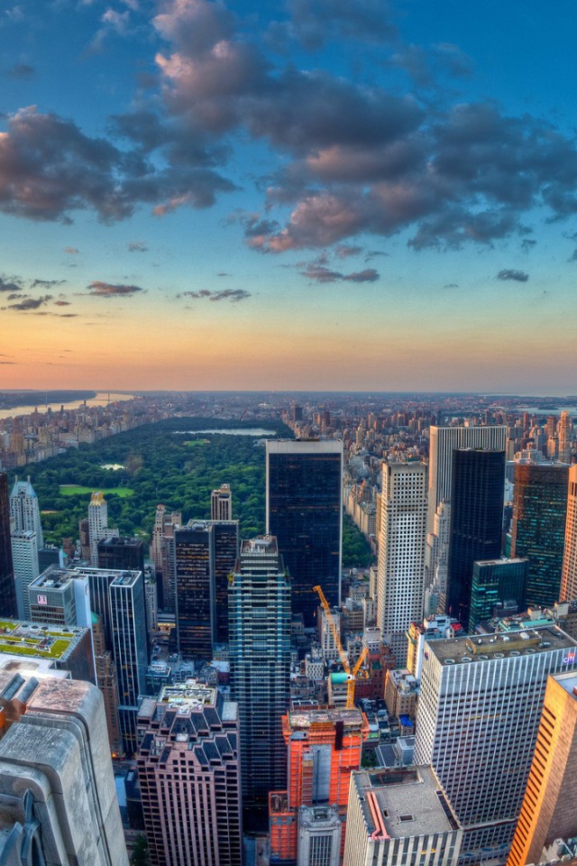 Вид с небоскреба в Нью-Йорке