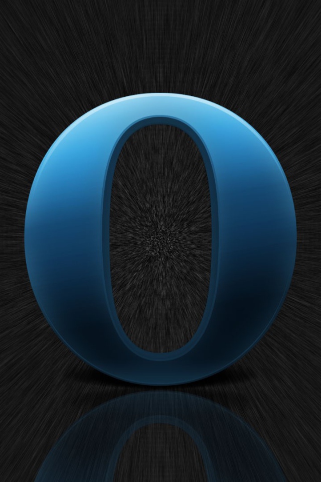 Голубой логотип Оперы на цифровом фоне