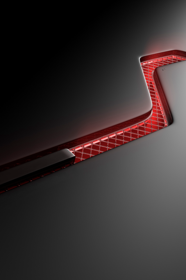 Красная решетка на корпусе компьютера