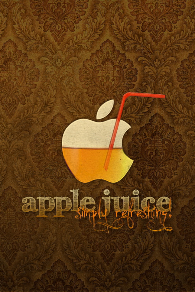 The inscription Apple juice
