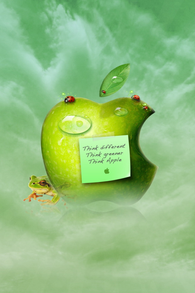 Надпись на знаке Apple