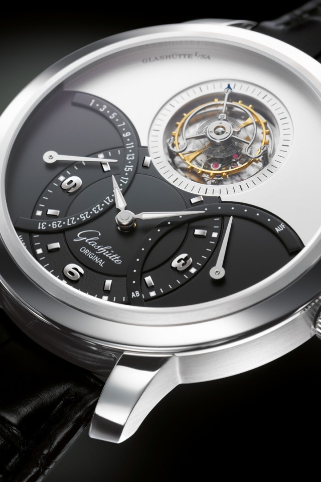 Черно белый циферблат люкс часов