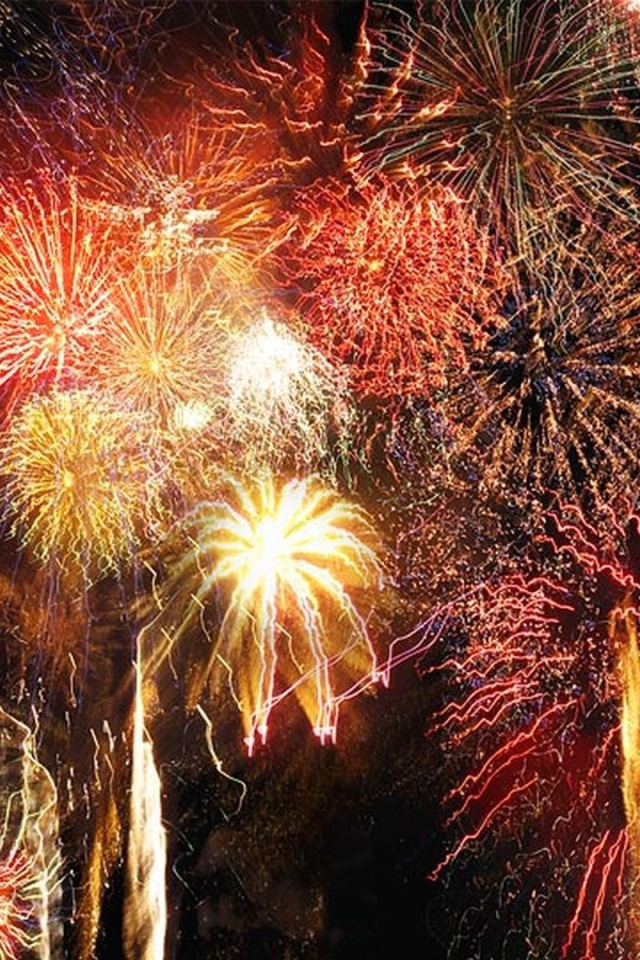 Яркий новогодний фейерверк