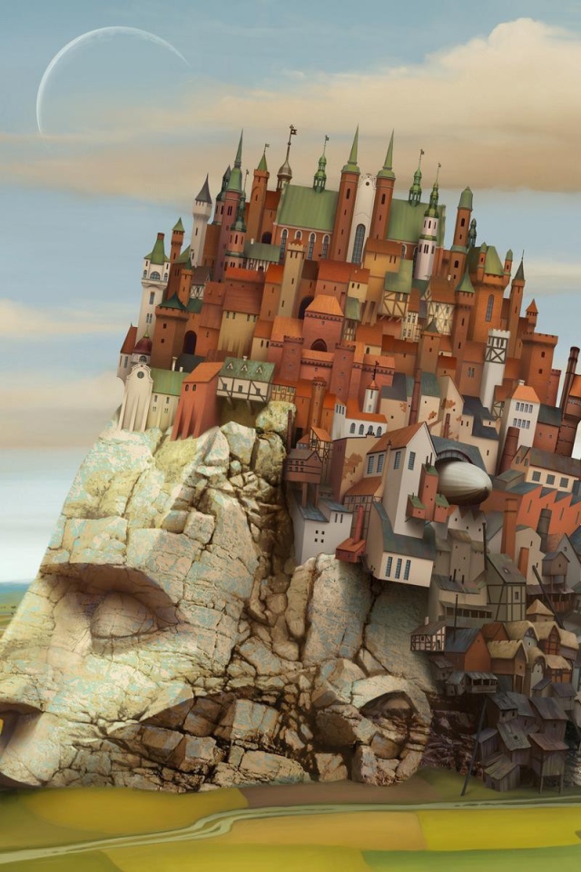 Город на голове великана