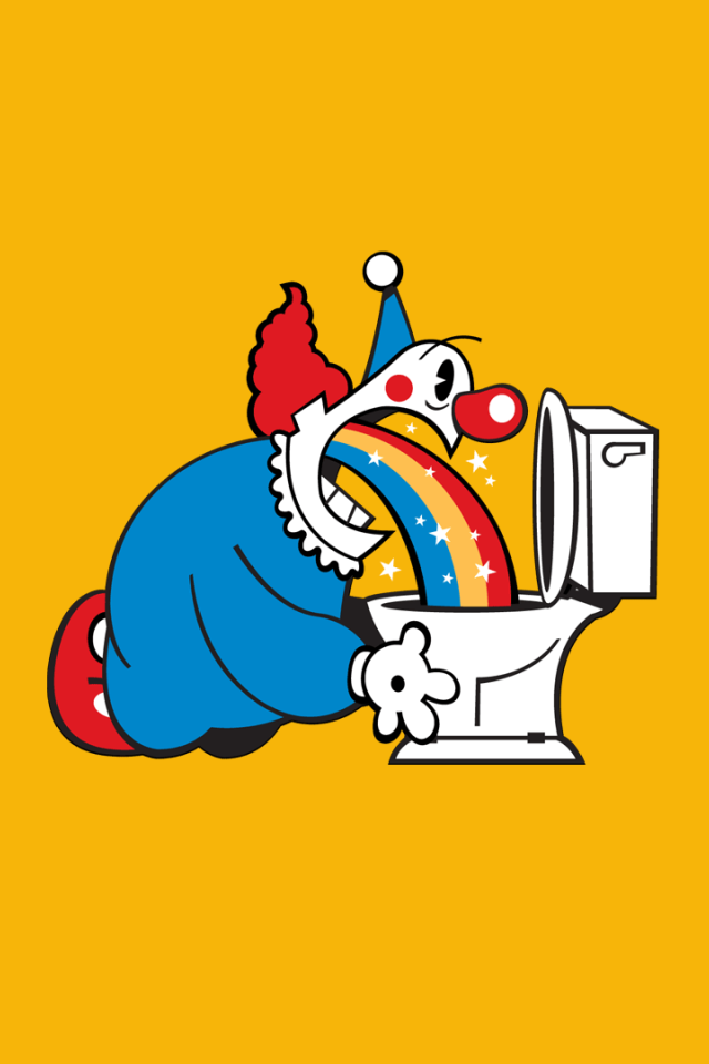 Клоуна стошнило радугой