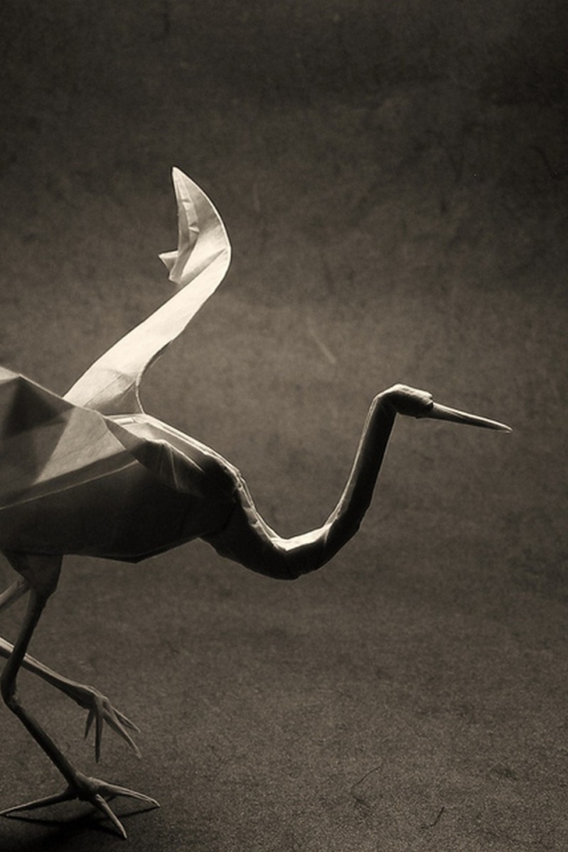 Журавль оригами, фото