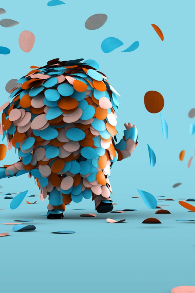 Создания из круглых стикеров