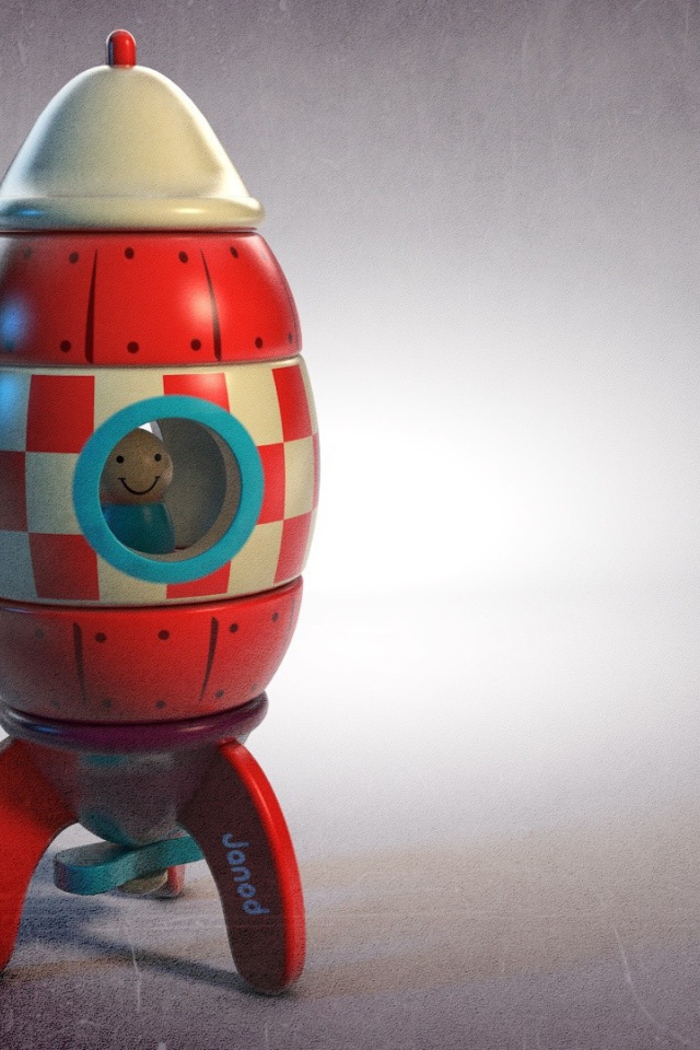 Фигурка в ракете, игрушка