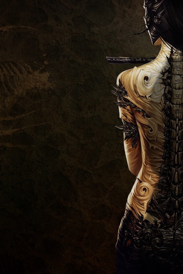 Рисунок тату позвоночника на спине у девушки