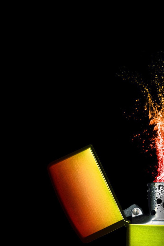 Фонтан искр из зажигалки