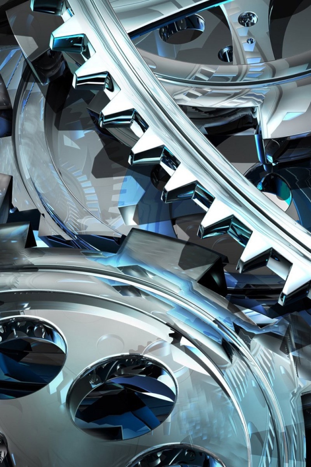 Шестеренки механизма из стекла