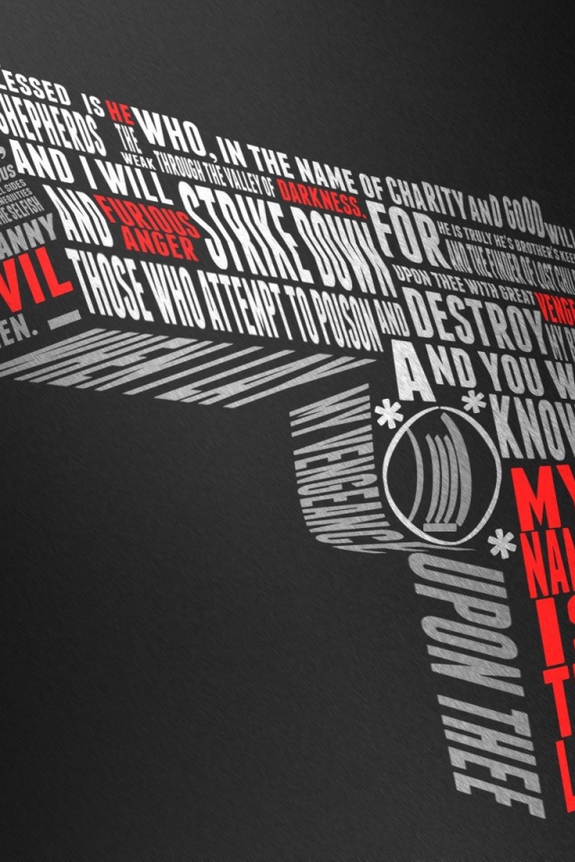 Пистолет из букв