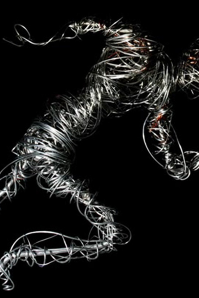 Фигура человека из проводов