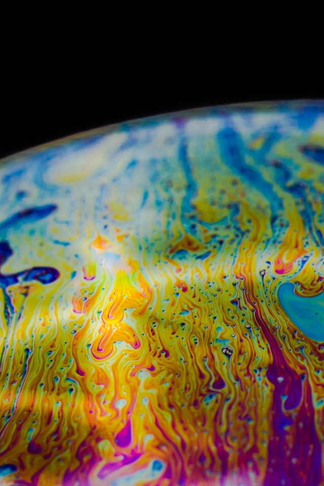 Макро фото мыльного пузыря