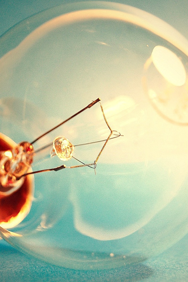 Макро фото лампы накаливания