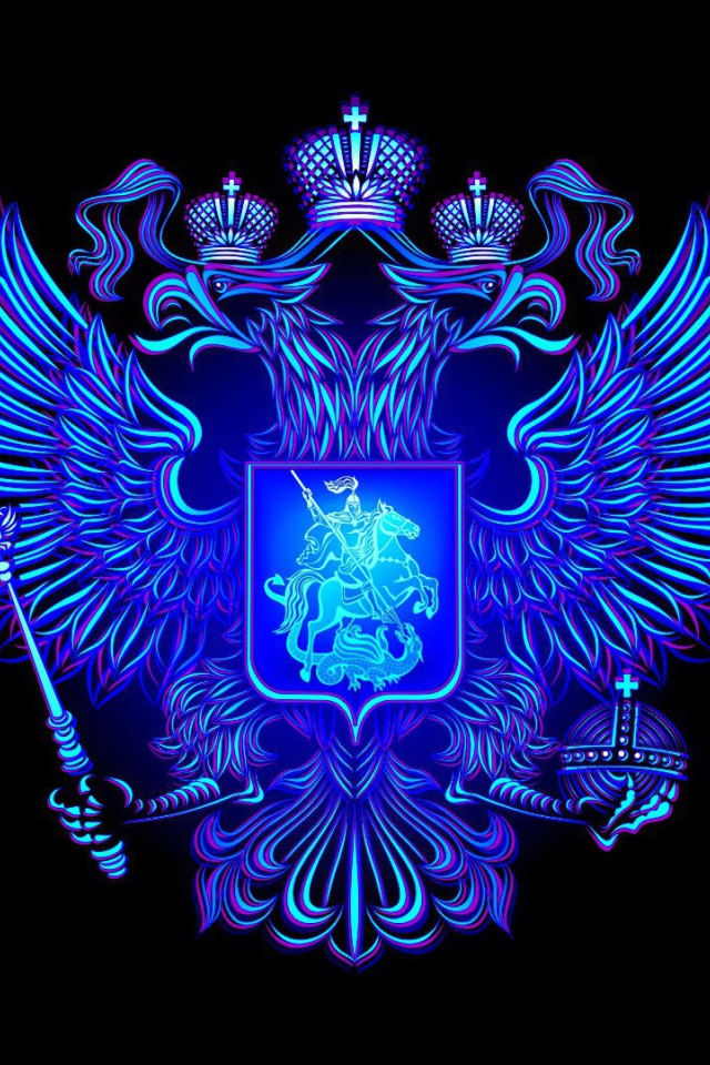 Неоновый герб России