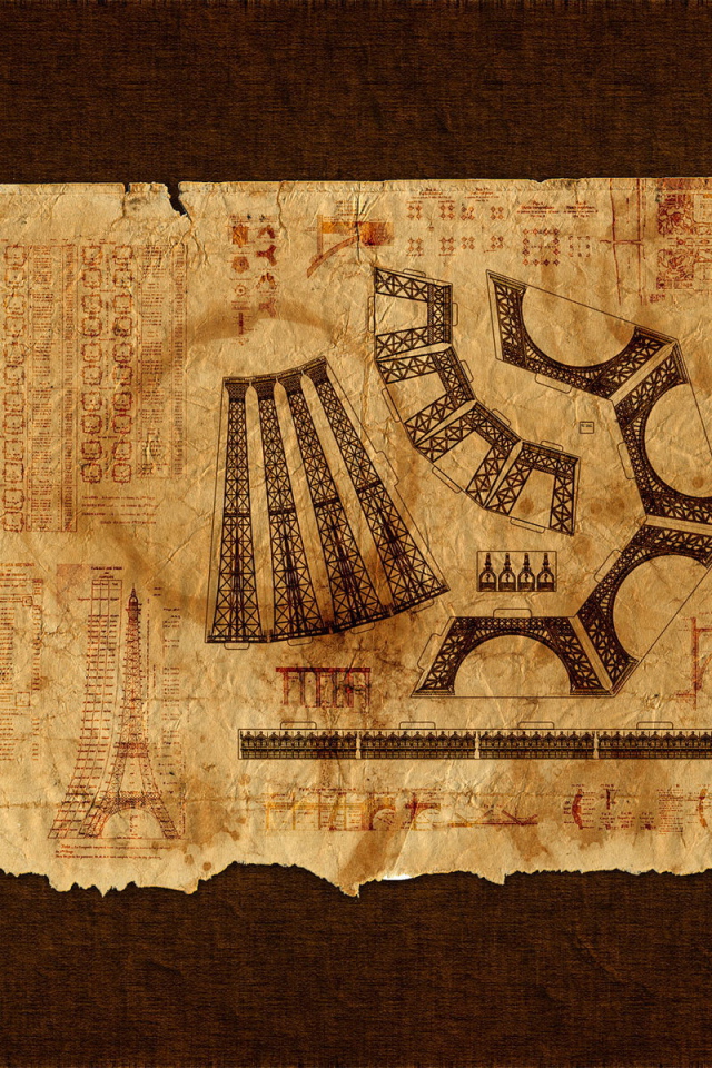 Старый чертеж башни