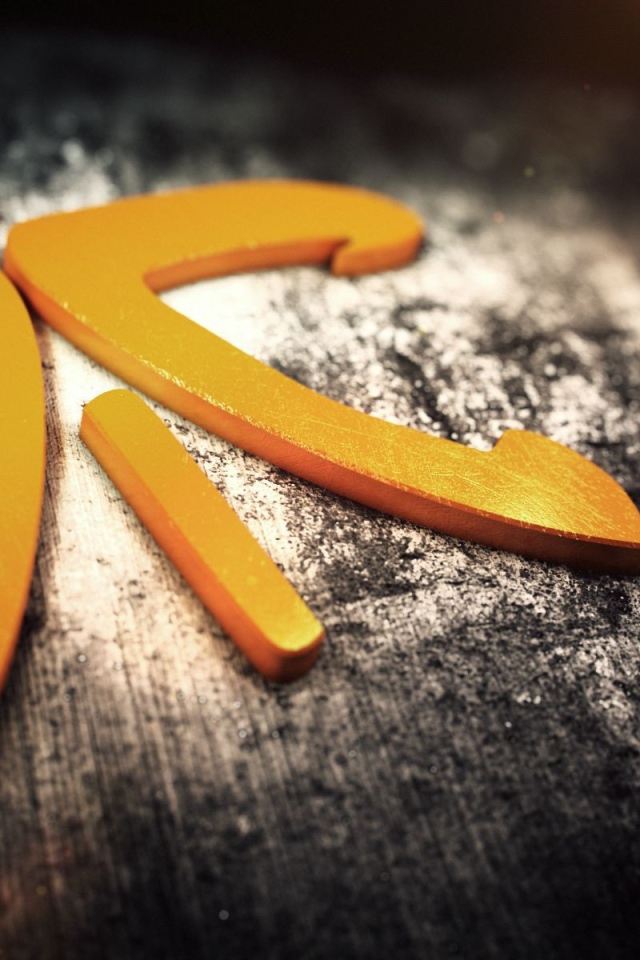 Оранжевый иероглиф фигурка