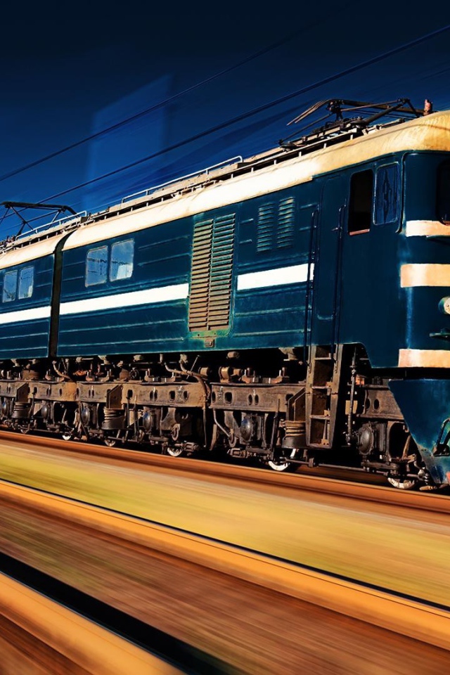 Пассажирский поезд на перегоне