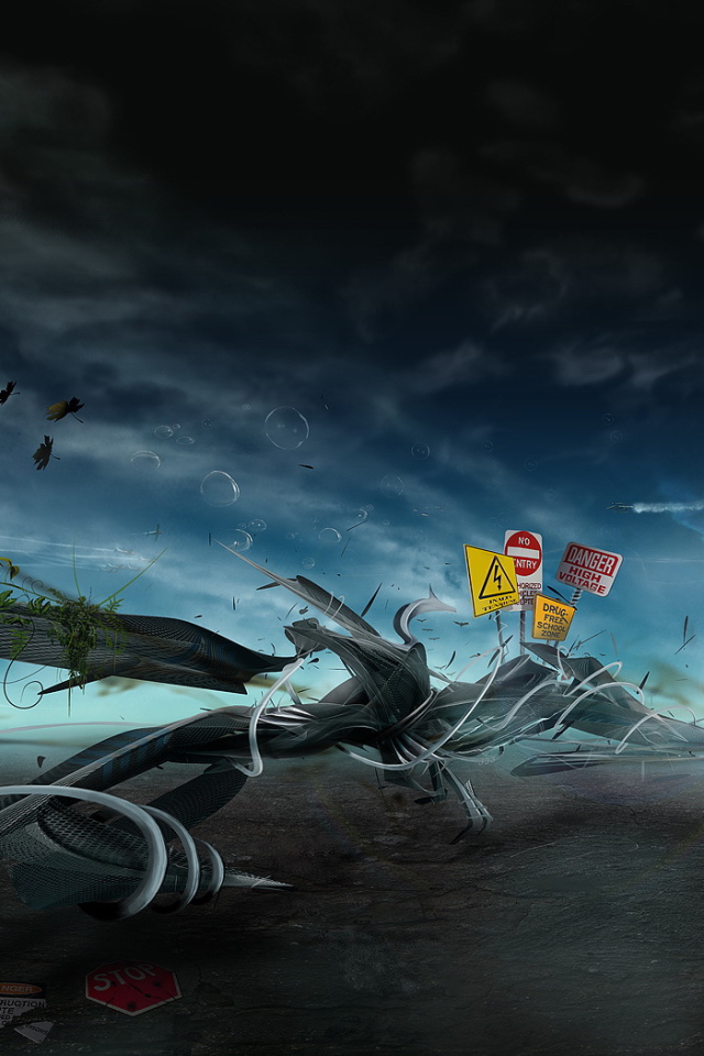 Знаки на абстрактном рисунке