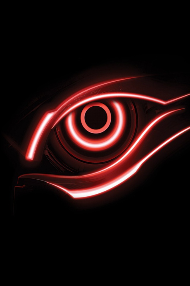 Всевидящий красный техно глаз