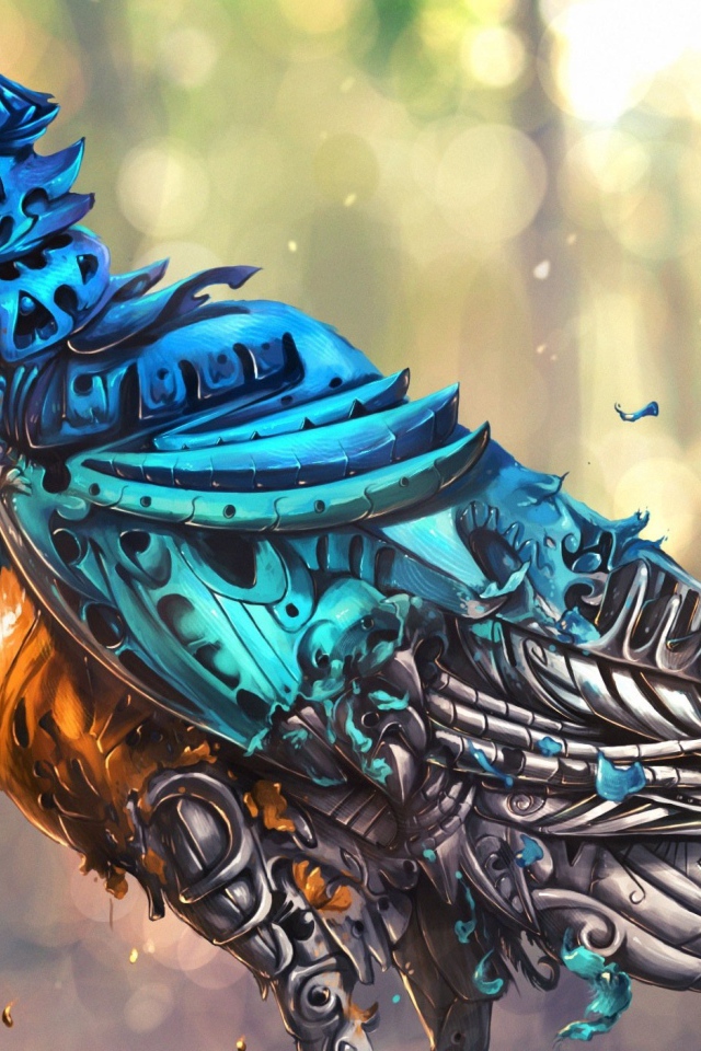 Птица голубь робот