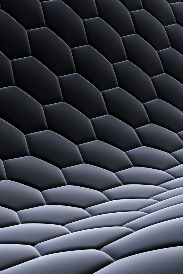 Изогнутая поверхность черных сот