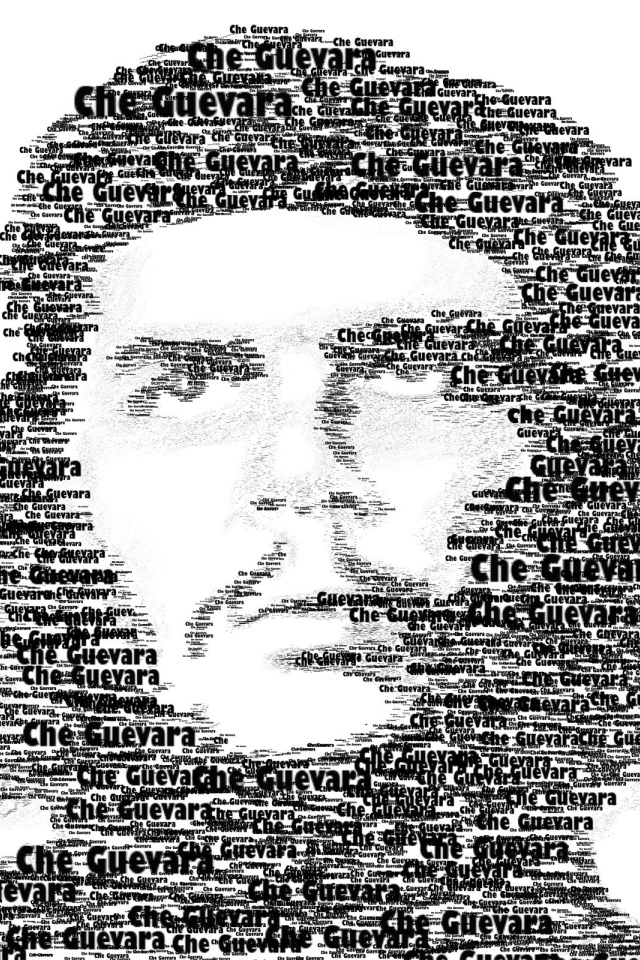 Лицо Че Гевары из букв