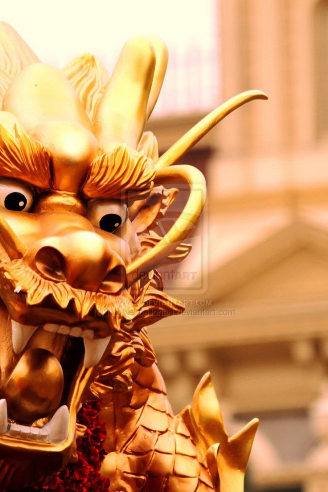 Голова золотого дракона