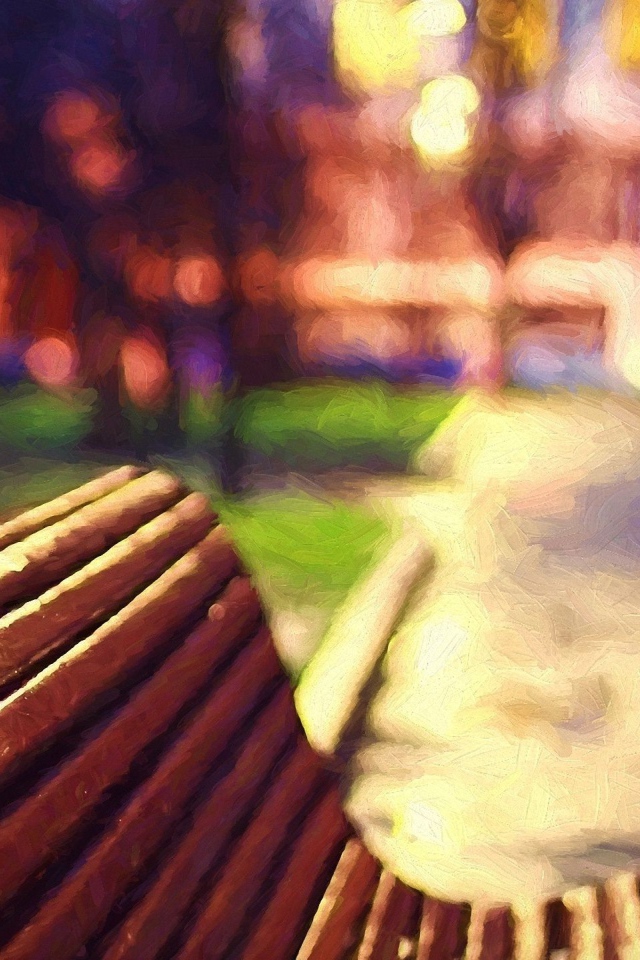 Человечек из картона на скамье