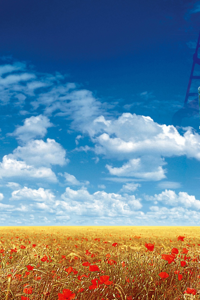 Маляр рисует облака