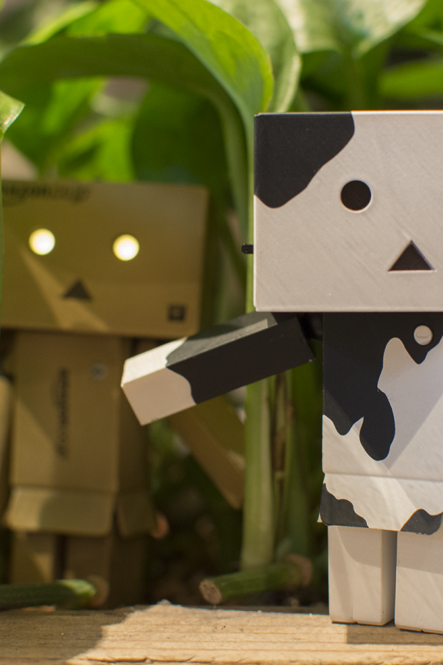 Два Дандо под листьями