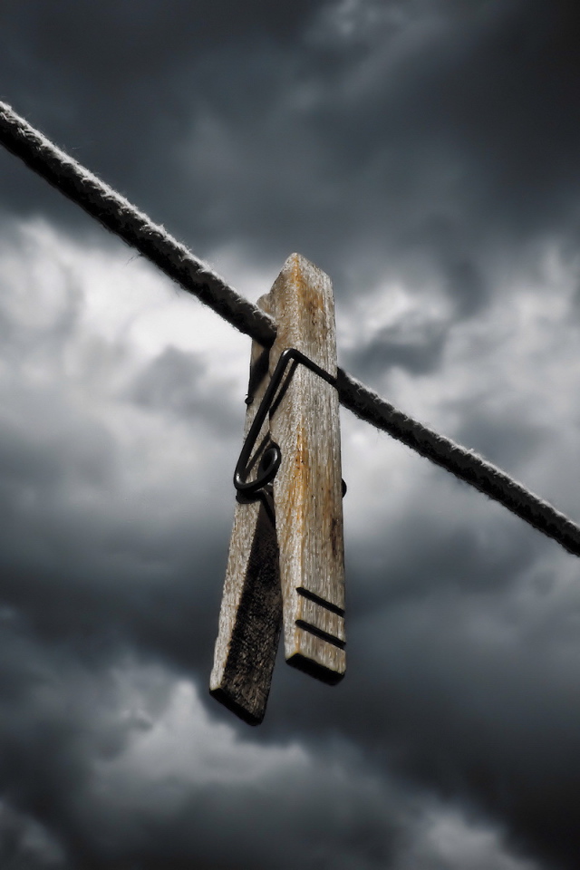 Деревянная прищепка