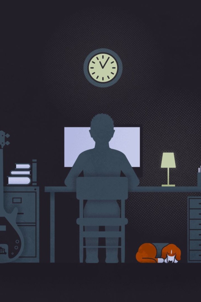 Работа до поздней ночи