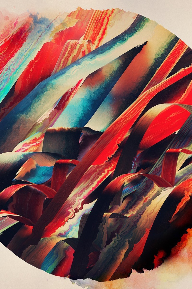 Цветные ленты в круге