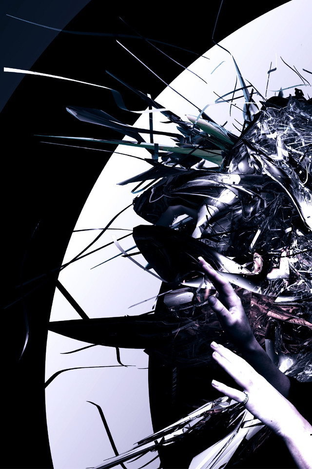 Девушка в черном круге