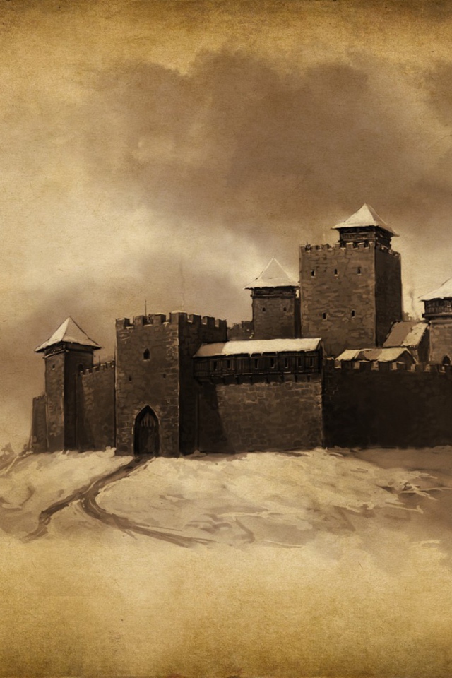 Замок на холме, рисунок