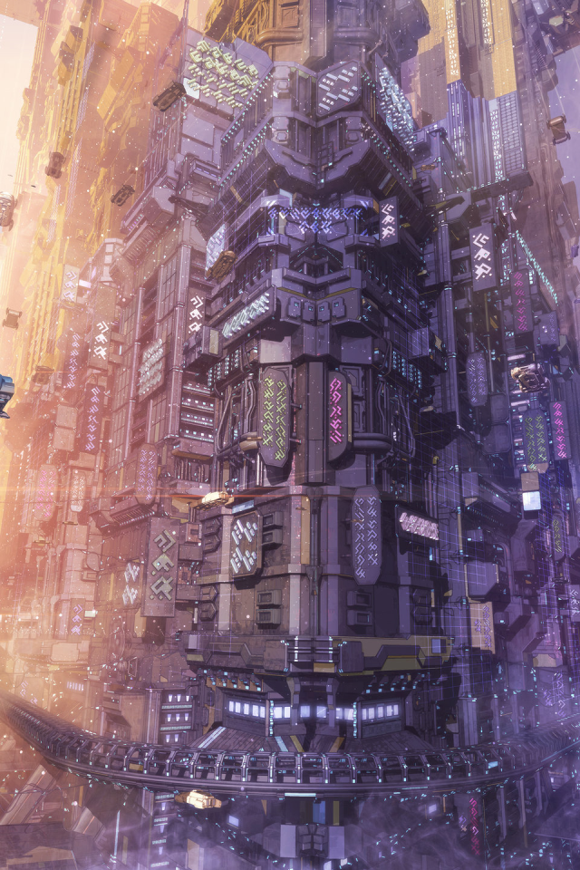 City of the Future in the style of steampunk, artist's work ArseniXC