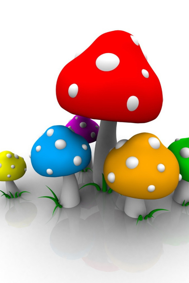 Семейка разноцветных мухоморов