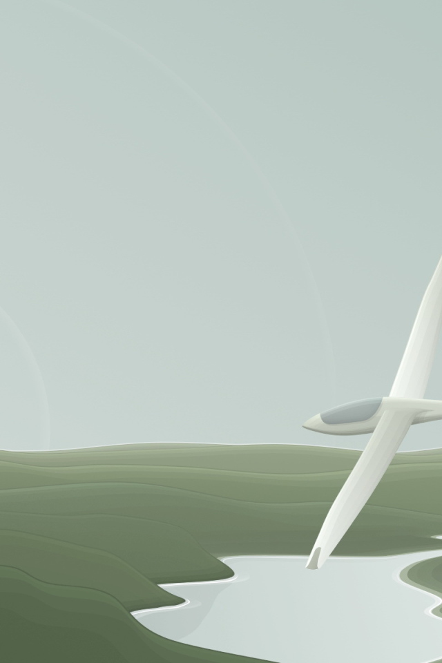 Рисунок летящего планера