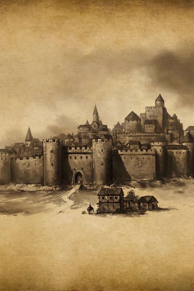 Укрепленный город, рисунок