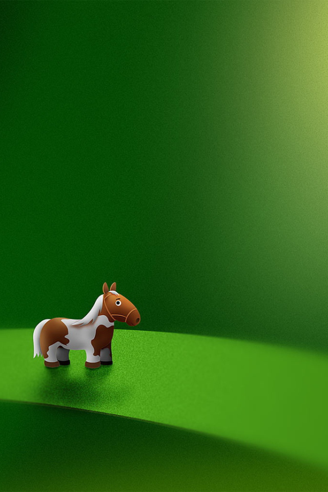 Лошадка на зеленой дорожке