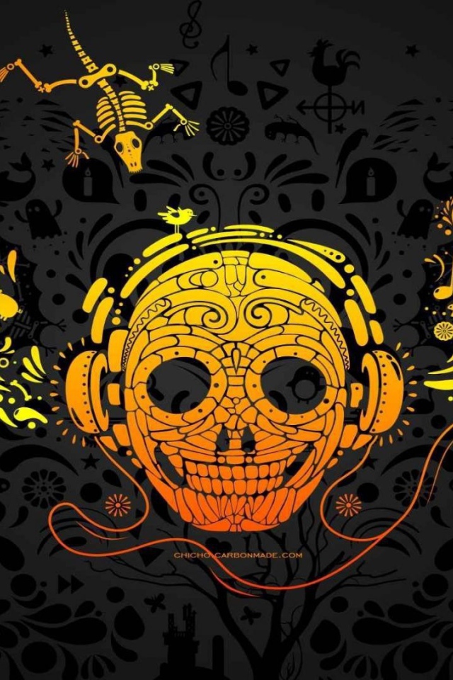 Изображение музыкального черепа