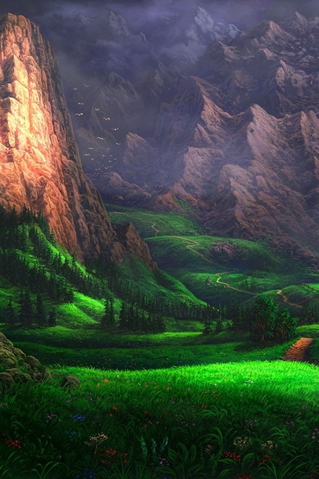 Дорога в горы, рисунок