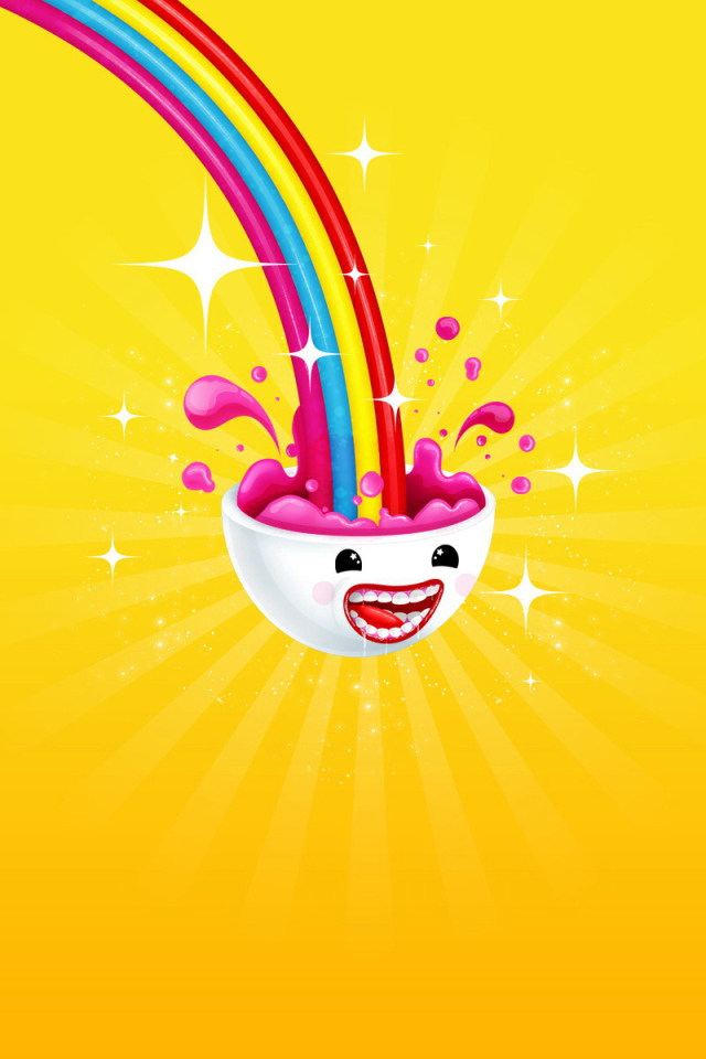 Брызги на желтом фоне