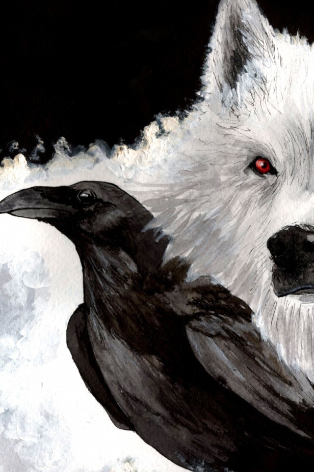 Белый волк и ворон