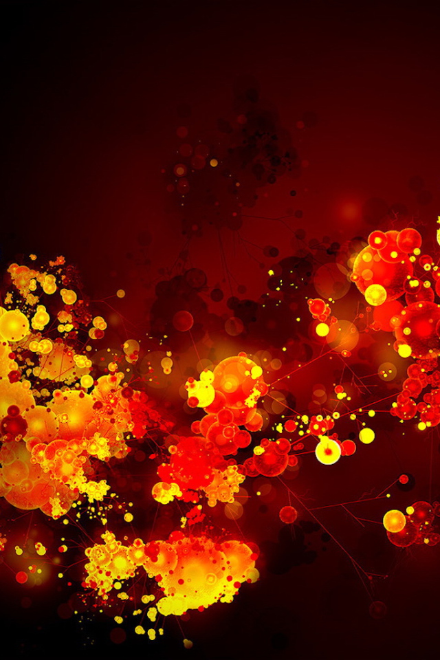 Желтые и красные пузыри