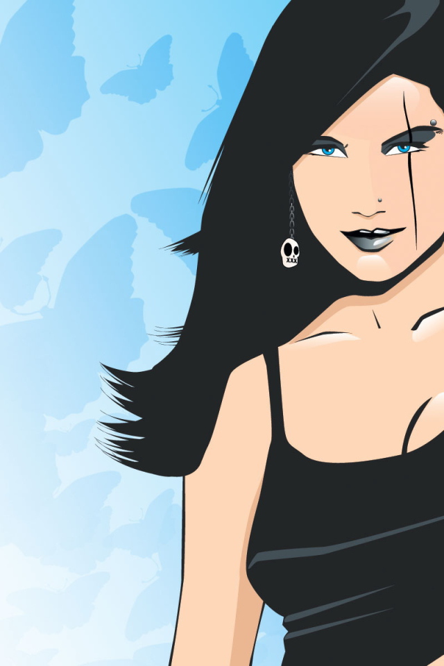 Бабочка на руке девушки