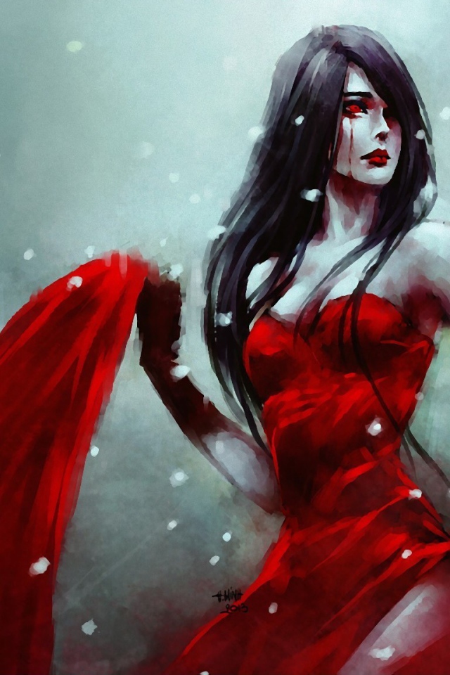 Вампир в красном платье, художник NanFe