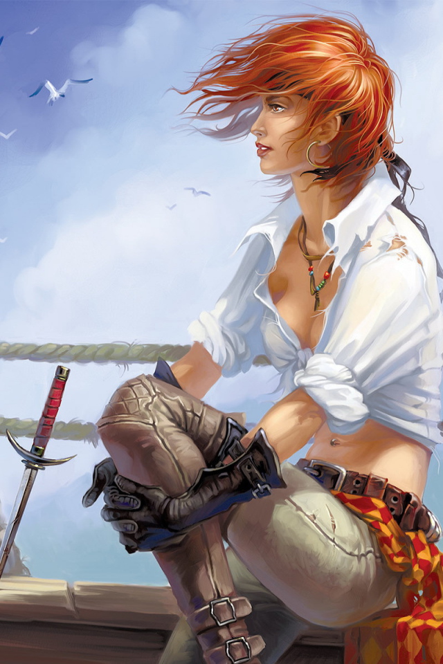 Девушка на корабле